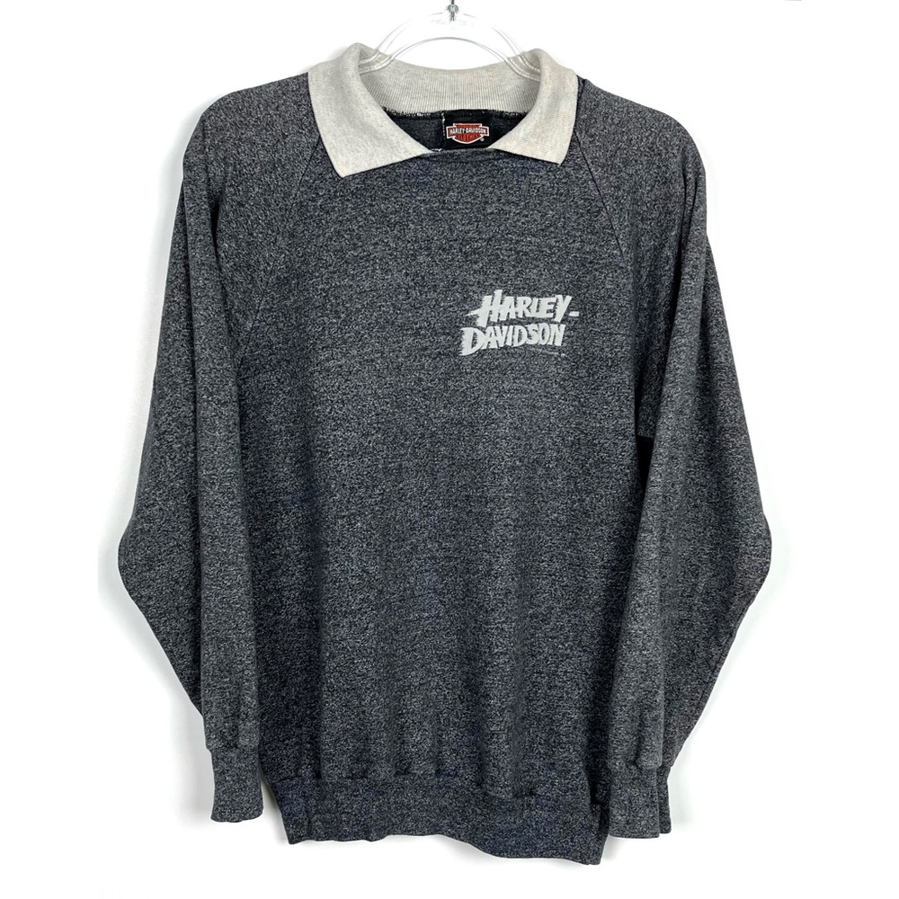 Vintage Grunge Harley Davidson Collard Sweatshirt